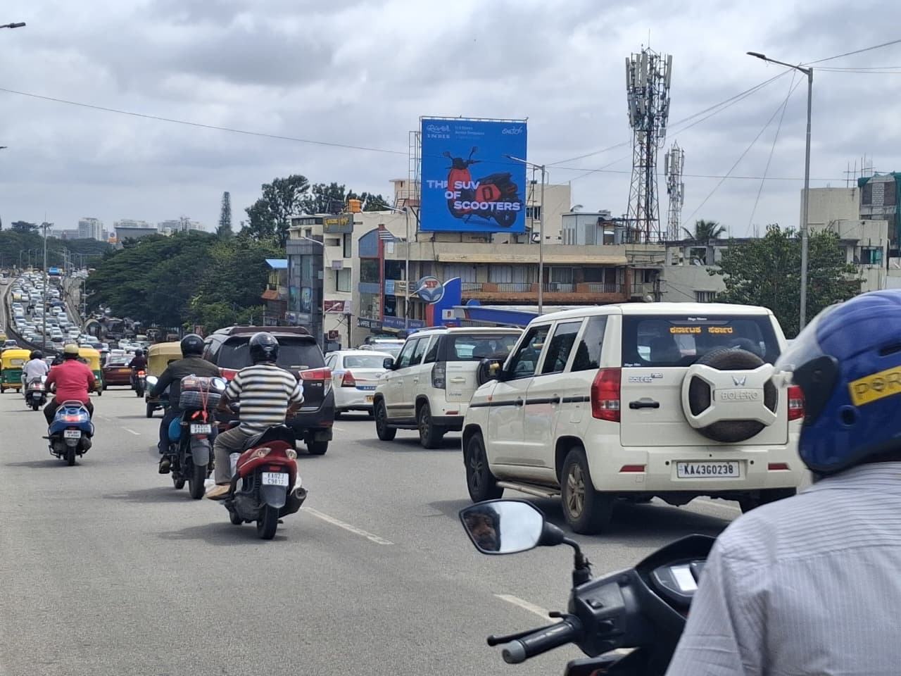 Ganganagar Flyover towards Hebbal and International Airport Road