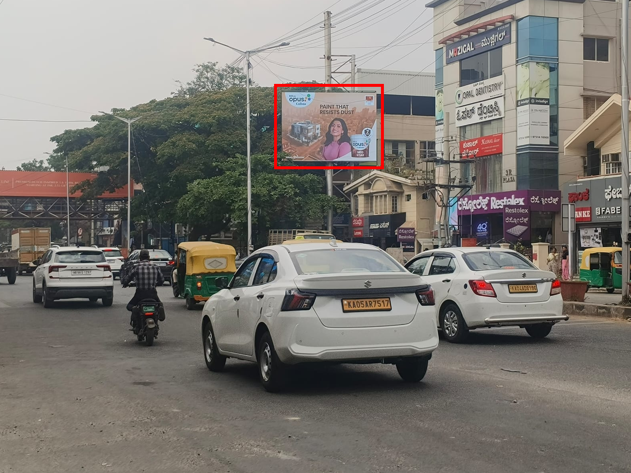 Indiranagar Traffic from Domlur Bridge
